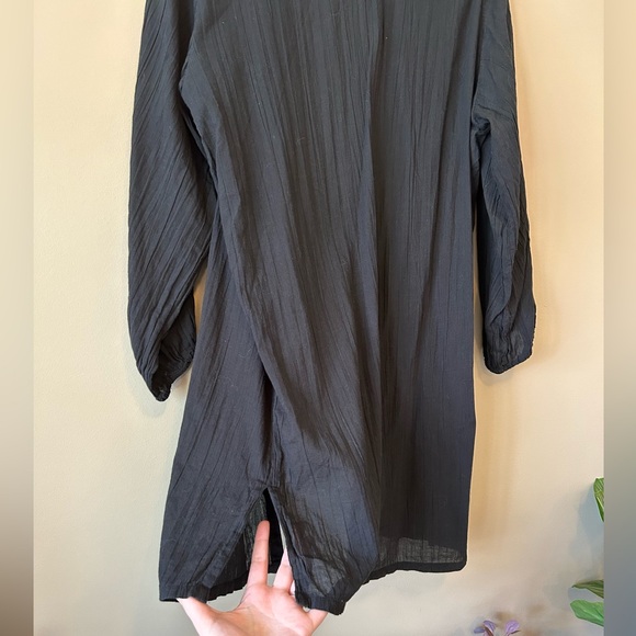 Ralph Lauren Black Button-Up Tunic 100% Cotton size Small - Picture 4 of 8